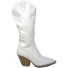 image:imageTOP Moda Womens Page65 Knee High Round Toe LaceUp Slouched High Heel BootsIvory11