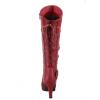 image:imageTOP Moda Womens Page65 Knee High Round Toe LaceUp Slouched High Heel BootsRed