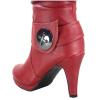 image:imageTOP Moda Womens Page65 Knee High Round Toe LaceUp Slouched High Heel BootsRedButton