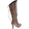 image:imageTOP Moda Womens Page65 Knee High Round Toe LaceUp Slouched High Heel BootsTaupe
