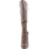 image:imageTOP Moda Womens Page65 Knee High Round Toe LaceUp Slouched High Heel BootsTaupe