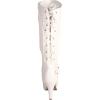 image:imageTOP Moda Womens Page65 Knee High Round Toe LaceUp Slouched High Heel BootsWhite Pu