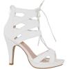 image:imageTOP Moda Womens Pebble2 Gladiator Lace Up Bootie SandalsWhite