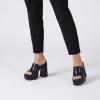 image:imageTOP Moda Womens Platform Slip On Chunky High Heel SandalsBlack Pu