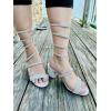 image:imageTOP Moda Womens Rhinestone Strappy Spiral Ankle Strap Low Chunky Block Heel SandalsNude Pat Rhinestone