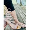 image:imageTOP Moda Womens Rhinestone Strappy Spiral Ankle Strap Low Chunky Block Heel SandalsRose Gold Rhinestone
