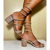image:imageTOP Moda Womens Rhinestone Strappy Spiral Ankle Strap Low Chunky Block Heel SandalsRose Gold Rhinestone