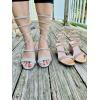 image:imageTOP Moda Womens Rhinestone Strappy Spiral Ankle Strap Low Chunky Block Heel SandalsRose Gold Rhinestone