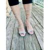 image:imageTOP Moda Womens Rhinestone Strappy Spiral Ankle Strap Low Chunky Block Heel SandalsSilver Rhinestone