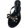 image:imageTOP Moda Womens Studded Jelly Flip Flops Sandals with BowBlack