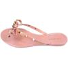image:imageTOP Moda Womens Studded Jelly Flip Flops Sandals with BowBlush