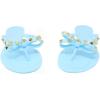 image:imageTOP Moda Womens Studded Jelly Flip Flops Sandals with BowLight Blue