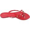 image:imageTOP Moda Womens Studded Jelly Flip Flops Sandals with BowRed