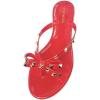 image:imageTOP Moda Womens Studded Jelly Flip Flops Sandals with BowRed
