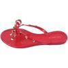 image:imageTOP Moda Womens Studded Jelly Flip Flops Sandals with BowRed