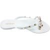image:imageTOP Moda Womens Studded Jelly Flip Flops Sandals with BowWhite