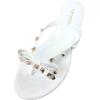 image:imageTOP Moda Womens Studded Jelly Flip Flops Sandals with BowWhite