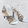 image:imageWomens Ankle Strap Open Toe High Stiletto Platform Dress Pump Heel SandalsWhite Pu