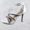 image:imageWomens Ankle Strap Open Toe High Stiletto Platform Dress Pump Heel SandalsWhite Pu