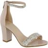 image:imageOver the Toe Strap Ankle Wrap Strap Heel Open Toe Medium Heel Nude 9