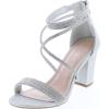 image:imageTOP Moda DressyFormal Sandals High Heel Ankle Strap Open Toe SandalsSilver6