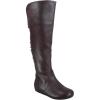 image:imageTOP Moda Night76 Womens Mid Calf Round Toe Buckle Slouched Flat BootsBrown Lace