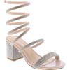 image:imageTOP Moda Women Rhinestone Coil Spiral Ankle Strap Block Heels SandalsNude Pat Rhinestone