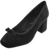 image:imageTOP Moda Women Velvet Block Heel Pumps Classic Square Toe Dress Shoes Bow ELBA88Black Velvet