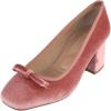 image:imageTOP Moda Women Velvet Block Heel Pumps Classic Square Toe Dress Shoes Bow ELBA88Mauve Velvet