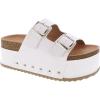 image:imageTOP Moda Womens Cork Platform Slide Slipper Sandals BlackWhite Pu