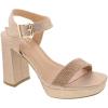 image:imageTOP Moda Womens Open Toe Chunky High Heel Ankle Strap Rhinestone Platform SandalsRose Gold Rhinestone