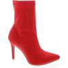 image:imageTOP Moda Womens Sexy Pointed Toe Ankle Boots Stiletto Heels Stretch BootiesRed