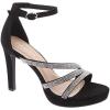 image:imageWomens Ankle Strap Open Toe High Stiletto Platform Dress Pump Heel SandalsBlack Nub