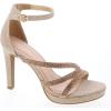 image:imageWomens Ankle Strap Open Toe High Stiletto Platform Dress Pump Heel SandalsRose Gold Glitter