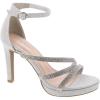 image:imageWomens Ankle Strap Open Toe High Stiletto Platform Dress Pump Heel SandalsSilver Glitter