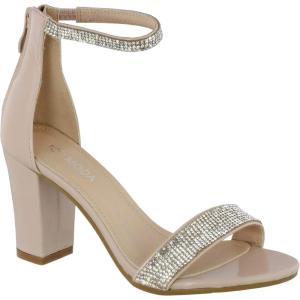 image:imageOver the Toe Strap Ankle Wrap Strap Heel Open Toe Medium Heel Nude 65