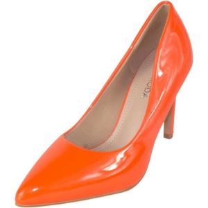 image:imageTOP Moda Shoes Women Stiletto High Heel Classic Pumps Pointed Toe Monroe1Orange Patent