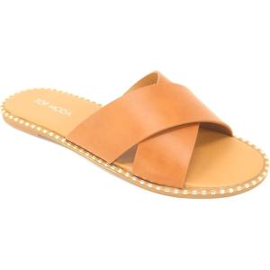 image:imageTOP Moda Women Open Toe Flat Fashion SandalsTan22