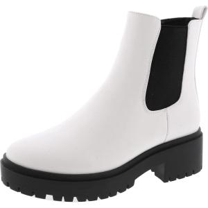 image:imageTOP Moda Womens Chelsea Ankle Boot Platform with Chunky HeelWhite