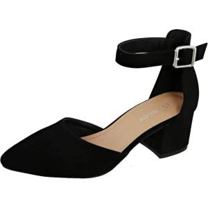 image:imageTOP Moda Womens Closed Toe Ankle Strap Low Heel SandalBlack
