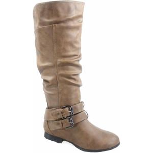 image:imageTOP Moda Womens Coco20 Knee High Round Toe Buckle Slouched Riding Flat BootsConac