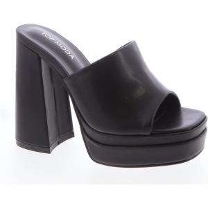 image:imageTOP Moda Womens Platform Slip On Chunky High Heel SandalsBlack Pu