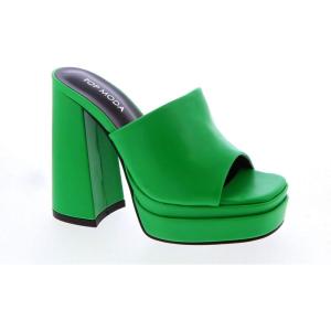 image:imageTOP Moda Womens Platform Slip On Chunky High Heel SandalsGreen Pu