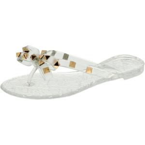 image:imageTOP Moda Womens Studded Jelly Flip Flops Sandals with BowClear1