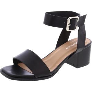 image:imageTruFox Womens Chunky Block Low Heel Ankle Strap Open Toe Dress SandalBlack