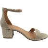 image:imageOver the Toe Strap Ankle Wrap Strap Heel Open Toe Block Heel 2 Low Champagne 65