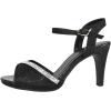 image:imageTOP Moda Shoes Women Stiletto Heels Open Peep Toe Ankle Strap Bling Rhinestone Glitter PAMELA28Black
