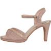 image:imageTOP Moda Shoes Women Stiletto Heels Open Peep Toe Ankle Strap Bling Rhinestone Glitter PAMELA28Rose Gold
