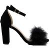 image:imageTOP Moda Women Chunky Heels Ankle Strap Sandals with Fur KONNER30 BLACK 9