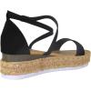 image:imageTOP Moda Women Espadrille Wedge Heels Sandals Open Peep Toe Platform Flatform Ankle Strap Candide9Black Nubuck